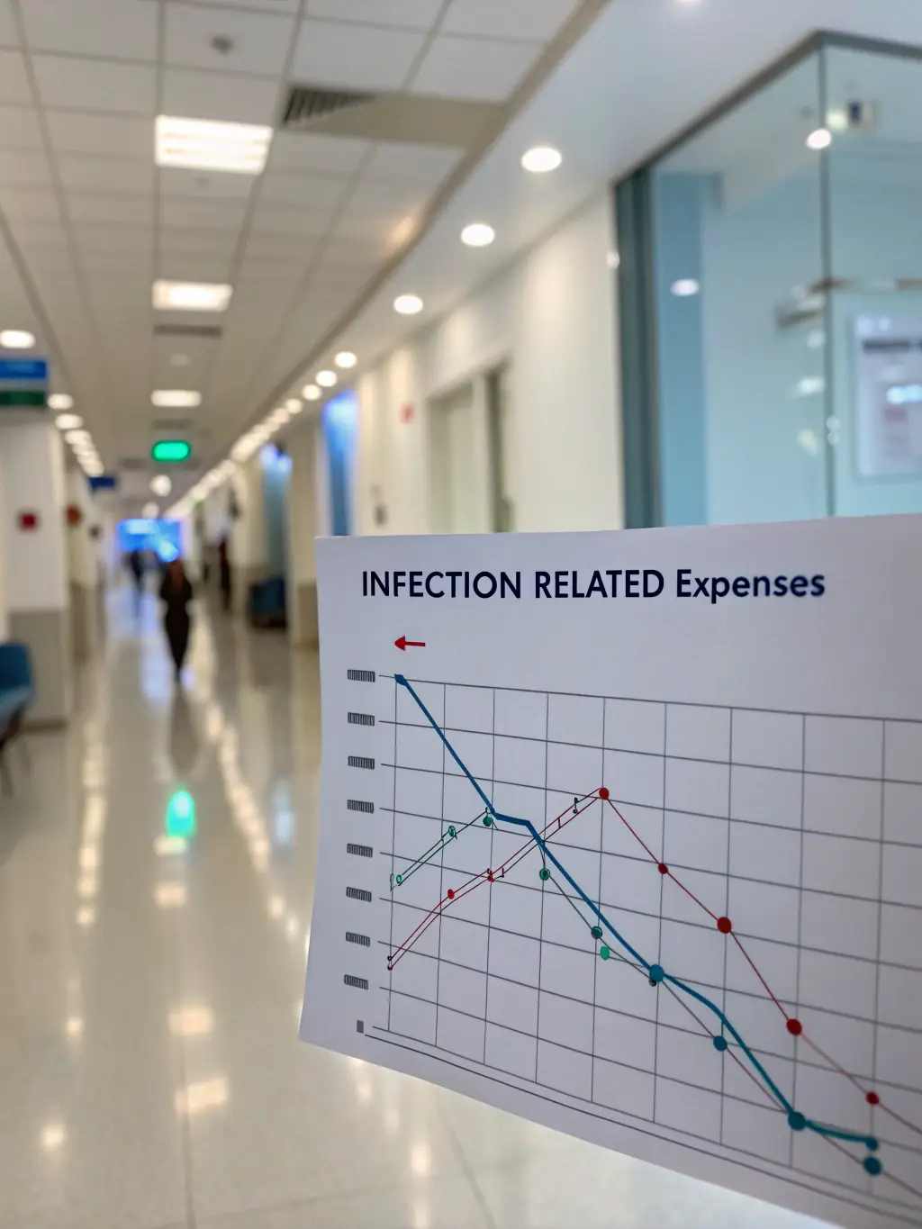 A graph showing the reduction in ER visits after implementing Care Axis Management Group's solutions. The graph shows a clear downward trend in ER visits over time.